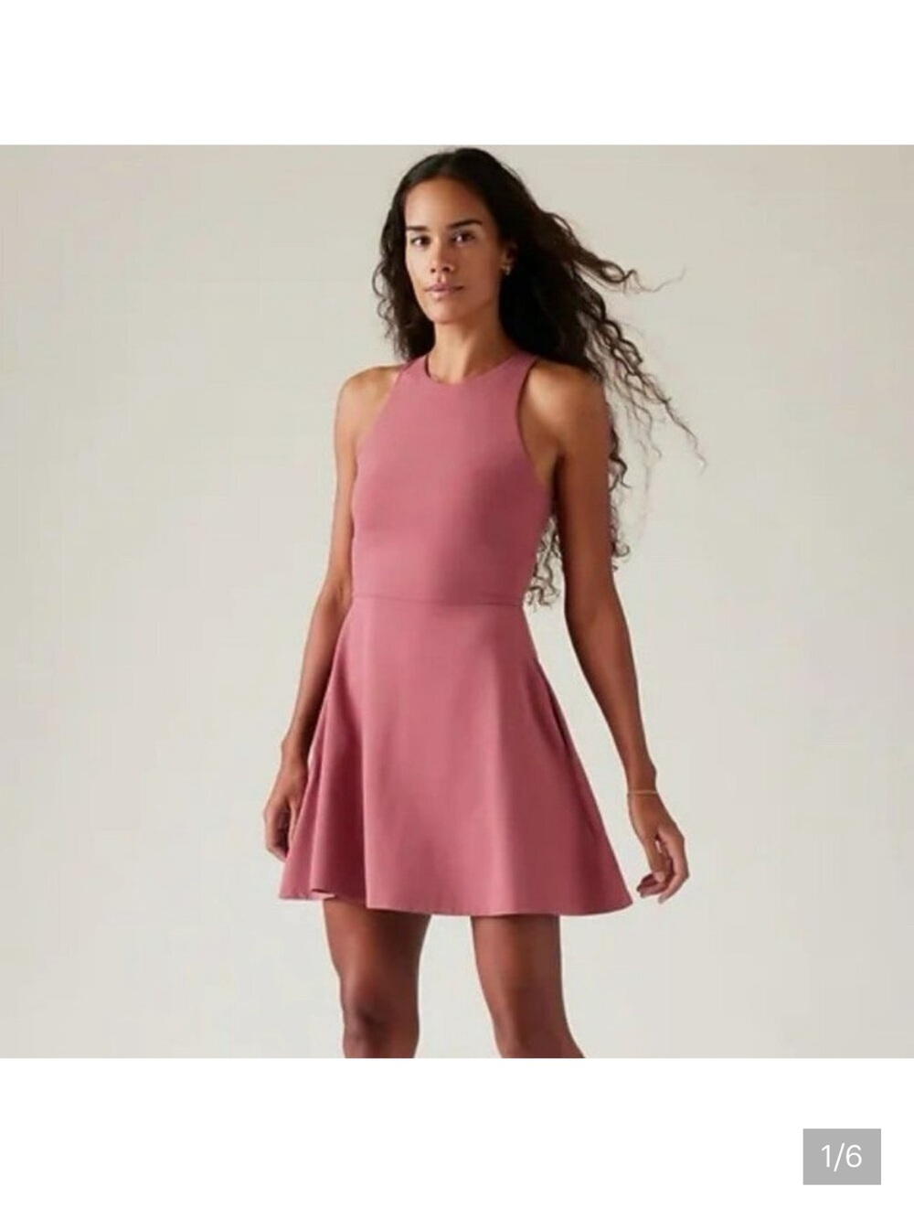 Conscious Dress Athleta Sleeveless Berry Rose Fit & Flare Mini Dress